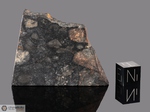 BISON - Recuperata nel 1958, Contea Rush, Kansas, USA. Chondrite LL6 breccia da impatto. Massa totale recuperata 9.6 kg. Pezzo in collezione: fetta gr.29.9 (McM300) 