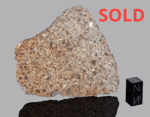NWA 16120 - Found 2023, Morocco, Africa. Chondrite LL3. Total mass 2.87 kg. - Slice gr.45.49 - € 115,00