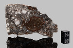 NWA11182 - Found August 2017, Morocco, Africa. Achondrite, Lunar Feldspathic Breccia. Total mass 60 grams - Slice gr.25.9 - € 1.900,00