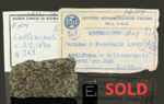 COLLESCIPOLI - Fall 03 February 1890, Terni, Umbria, Italy. Chondrite H5. Total mass 5 kg. - End piece gr.18.15 with copy old labels - € 2.722,50