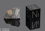 NWA 10272 - Recuperata nel 2015, Erfoud, Marocco, Africa. Breccia Feldspatica Lunare. Massa totale recuperata 74.25 grammi. Pezzo in collezione: fetta gr.0.51 (McM698)