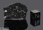 NWA 13916 - Recuperata nel 2020, Marocco, Africa.  Breccia lunare frammentaria polimitica. Massa totale rcuperata 175.38 grammi. Pezzo in collezione: fetta gr.3.64 (McM709)