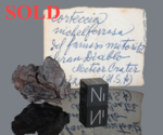 CANYON DIABLO - Found 1891, Coconino County, Arizona, USA. Iron Octahedrite IA. Total mass 30 tons +. - Fragment gr.8.851 - € 50,00 with original label