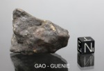 GAO - GUENIE - Fall 5 March 1960, Upper Volta, Africa. Chondrite H5. Total mass at 220 kg. - Fragment with 90% crust gr.54.2 - € 208,00