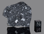 NWA 17679 - Found 2024, Morocco, Africa. Achondrite Lunar Feldspathic Breccia. Total mass 1040 grams  - Slice gr.12.461 - € 600,00