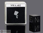 NWA 482 - Recuperata nel Gennaio 2001, Marocco, Africa. Breccia da Impatto Cristallina Polimitica Fusa Lunare. Massa totale recuperata 1015 grammi. Pezzo in collezione: fine pezzo gr.0.012 (McM296) fetta gr.0.038 (McM631)
