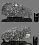 ALLENDE - Fall 8 February 1969, Chihuahua, Mexico. Carbonaceous Chondrite CV3. Total mass 2 tons. - Slice with crust gr.19.2 - € 768,00