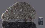 NWA 15355 - Found 2021, Morocco, Africa. Carbonaceous chondrite CV3. Total mass 890 grams - Slice gr.29.55 - € 230,00