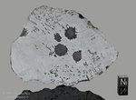 NANTAN - Recuperata nel 1958, Guangxi, Cina. Siderite Octahedrite IAB-MG. Massa totale recuperata 9500 kg. Pezzo in collezione: fetta gr.326 (McM817)
