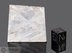NWA 849 - Recuperata il 18 Dicembre 2000, Sidi Al Hai Al Arbi, Algeria. Siderite Octahedrite IAB con silicati. Massa totale recuperata 12 kg. Pezzo in collezione: fetta gr.11.8 (McM446)