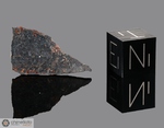 DIVNOE - Recuperata nel 1981, vicino Divnoe, Regione Stavropol, Ucraina, Russia. Ungrouped achondrite. Massa totale recuperata 12.7 kg. Pezzo in collezione: fetta gr.0.600 (McM076)