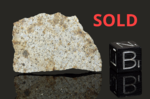ALFIANELLO - Fall 16 February 1883, Brescia, Lombardy, Italy. Chondrite L6. Total mass 228 kg. - Slice gr.3.85 with copy old labels - € 400,00