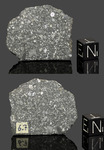 ALLENDE - Fall 8 February 1969, Chihuahua, Mexico. Carbonaceous Chondrite CV3. Total mass 2 tons. - Slice with crust gr.6.7 - € 243,22