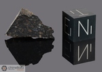 SAHARA 98044 - Recuperata nel 1998, Deserto del Sahara, Africa. Chondrite Carbonacea CV3. Massa totale recuperata 3.145 kg.. Pezzo in collezione: fetta gr.1.40 (McM200)