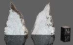 Flaibano - (provisional name)   Found 2008 Flaibano, Friuli Venezia Giulia, Italy Iron under analysis Total mass 3.2 kg.  Stabilized slice gr.35.649 - € 1.069,47